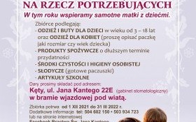 Zbiórka na rzecz samotnych matek z dziećmi