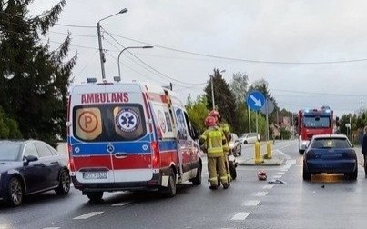 Wypadek drogowy z udziałem motocyklisty