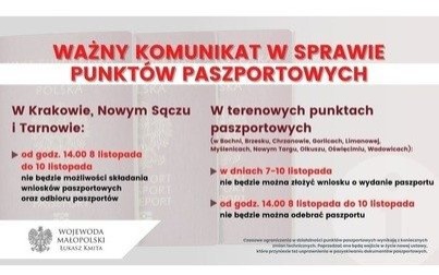 Komunikat w sprawie punktów paszportowych