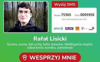 Wesprzyjmy Rafała w walce z chorobą!