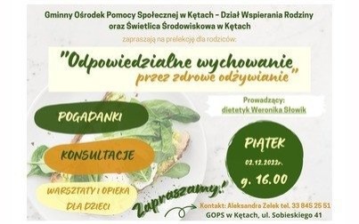 Odpowiedzialne wychowanie przez zdrowe odżywianie - prelekcja dla rodziców