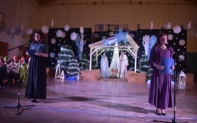 Przedstawienie jasełkowe w szkole w Witkowicach