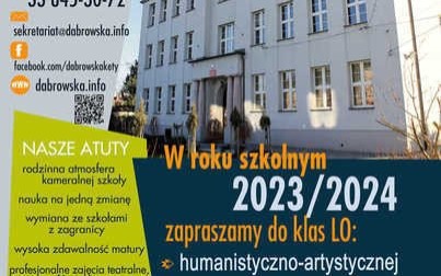 "Dąbrowska" zaprasza na Dzień Otwarty