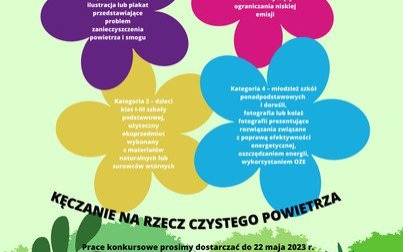 Konkurs ekologiczny „Kęczanie na rzecz czystego powietrza”