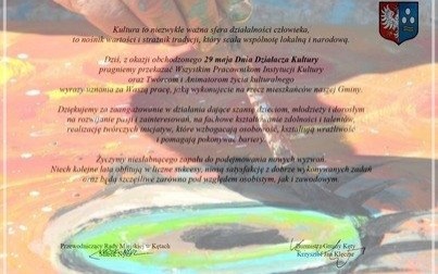 Życzenia z okazji Dnia Działacza Kultury