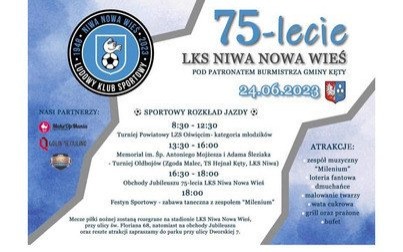 Jubileusz 75-lecia LKS Niwa Nowa Wieś już w najbliższą sobotę