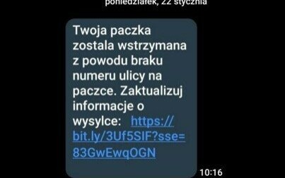 Czekasz na przesyłkę i dostałeś sms, aby uzupełnić dane adresowe? Nie klikaj w podesłany link, to oszustwo!