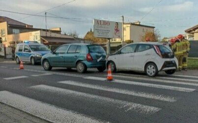 Kęty. Zderzenie dwóch samochodów osobowych.