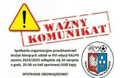 Inauguracja XVI edycji Kęckiej Amatorskiej Ligi Piłki Nożnej