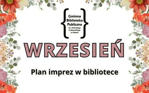 Wrześniowy rozkład jazdy Gminnej Biblioteki Publicznej im. Ambrożego Grabowskiego