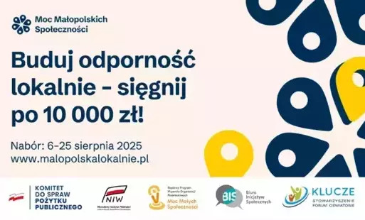 Moc Małopolskich Społeczności. Buduj odporność lokalnie – sięgnij po 10 tysięcy złotych!