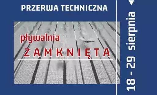 Przerwa techniczna na kęckiej pływalni w dniach 18-29.08.2025