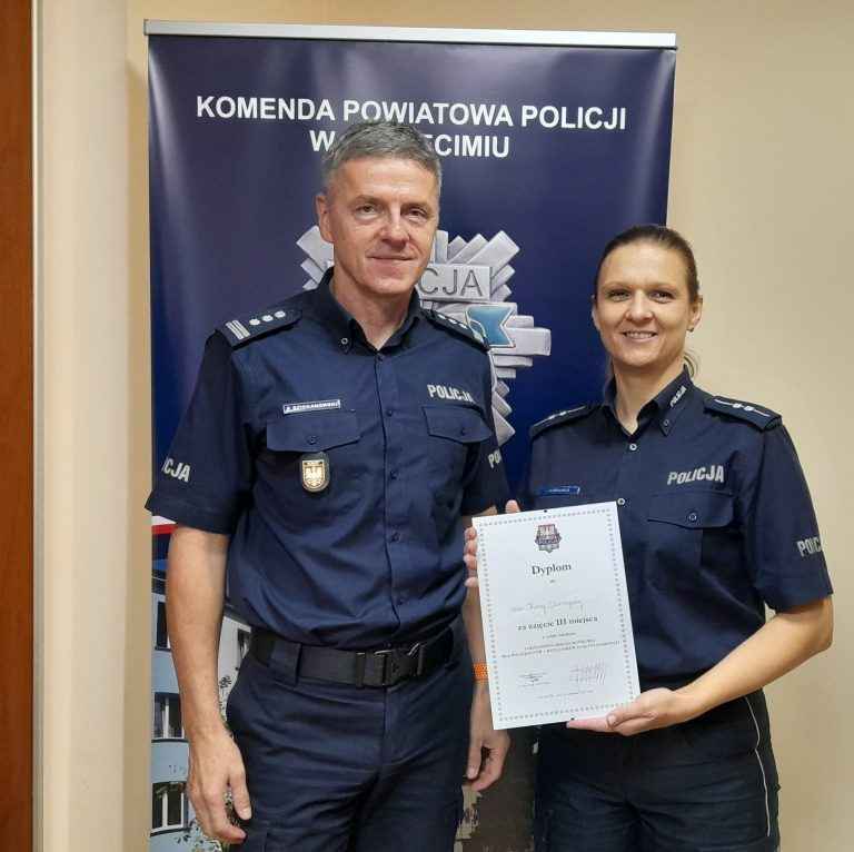 Oświęcimska policjantka na podium wojewódzkiego etapu I Ogólnopolskiego Konkursu dla Policjantów – Rzeczników Dyscyplinarnych