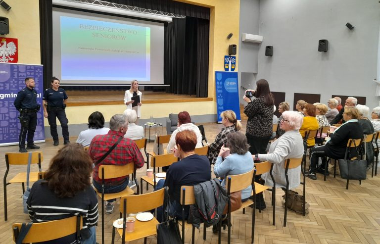 „Senioralia Gminy Oświęcim 2025″. Policyjna prelekcja dla seniorów o bezpieczeństwie