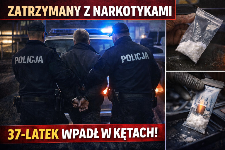 Policjanci zatrzymali mężczyznę podejrzanego o posiadanie narkotyków