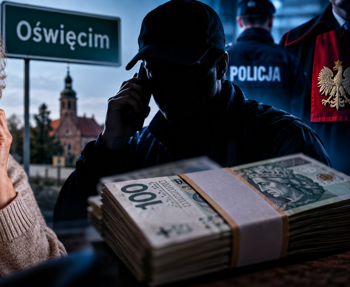 Oświęcim. Oszuści wyłudzili od seniorki 50 000 złotych. Działali metodą „na policjanta i prokuratora”