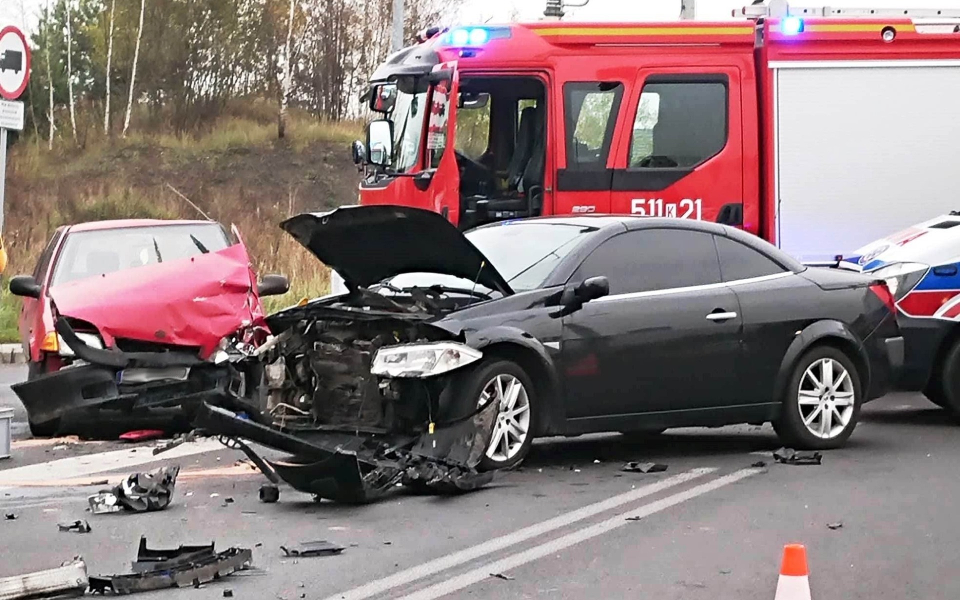 Pięć osób rannych w wypadku drogowym w Chełmku. ZDJĘCIA !