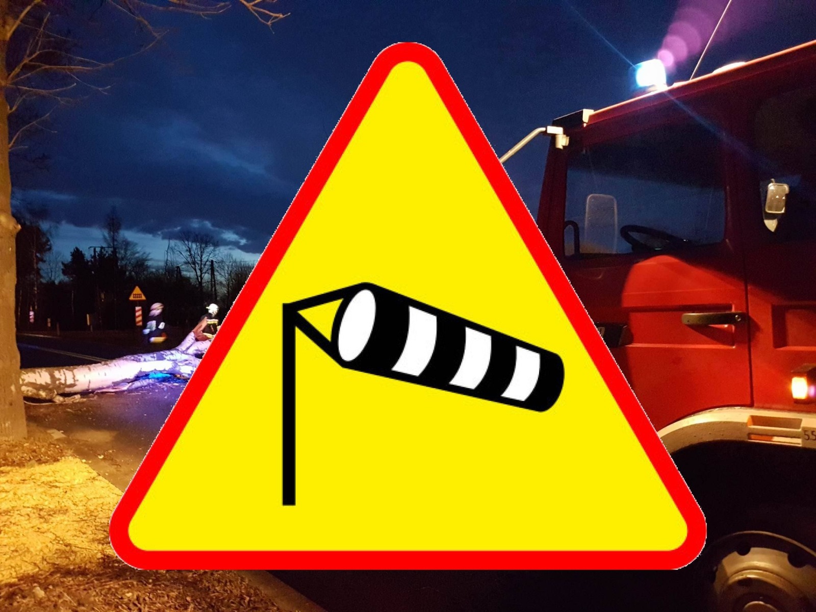 UWAGA ! Wiatr zrywa dachy, porywa garaże oraz łamie drzewa !