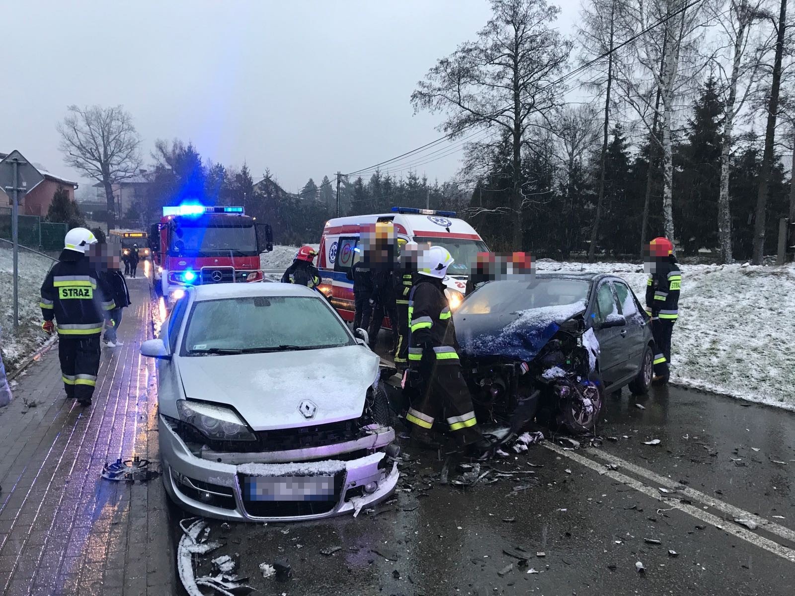 Niebezpieczne zderzenie w Jawiszowicach ! ZDJĘCIA, FILM !