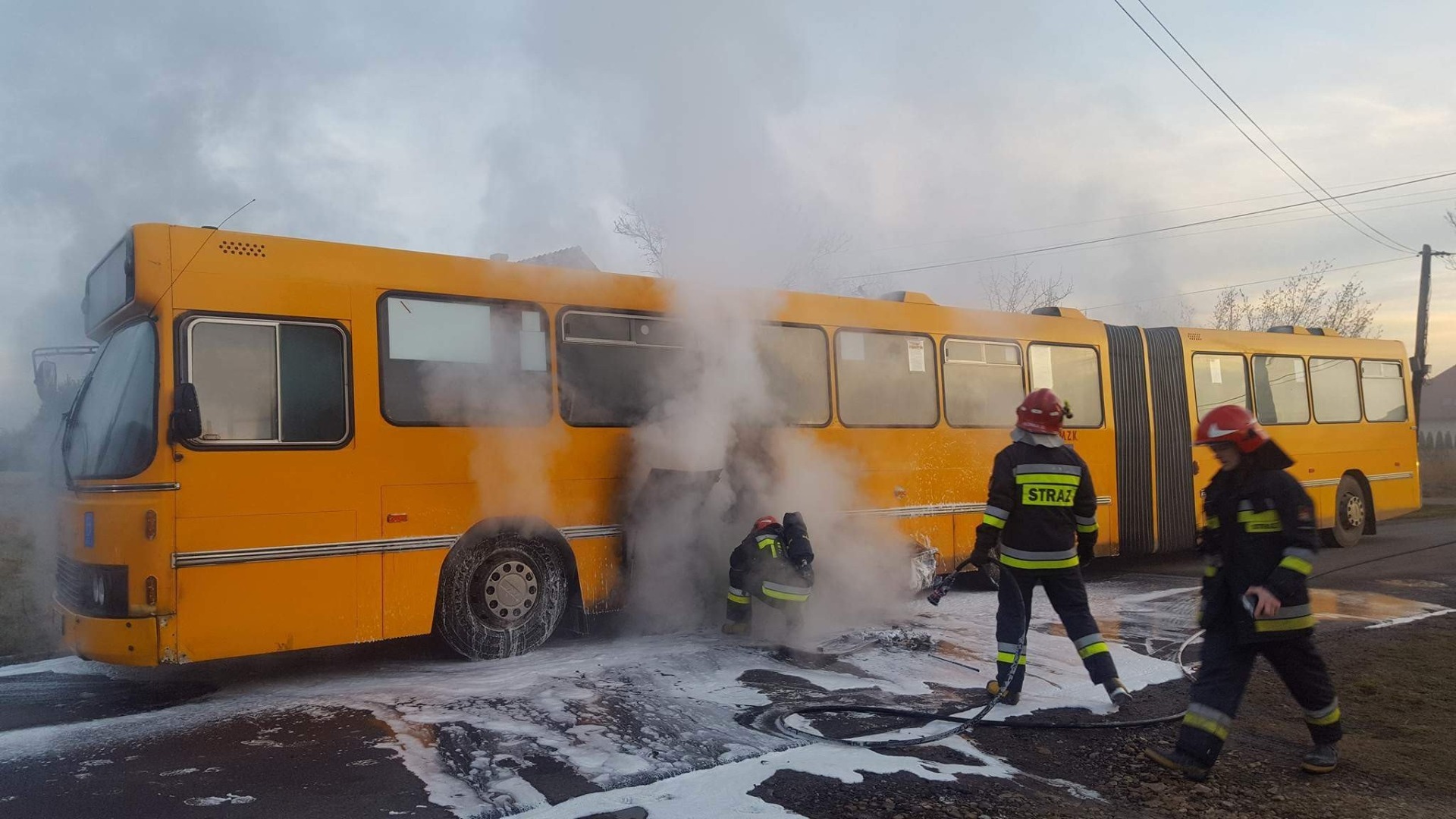 Pożar autobusu MZK w Gorzowie. FOTO !