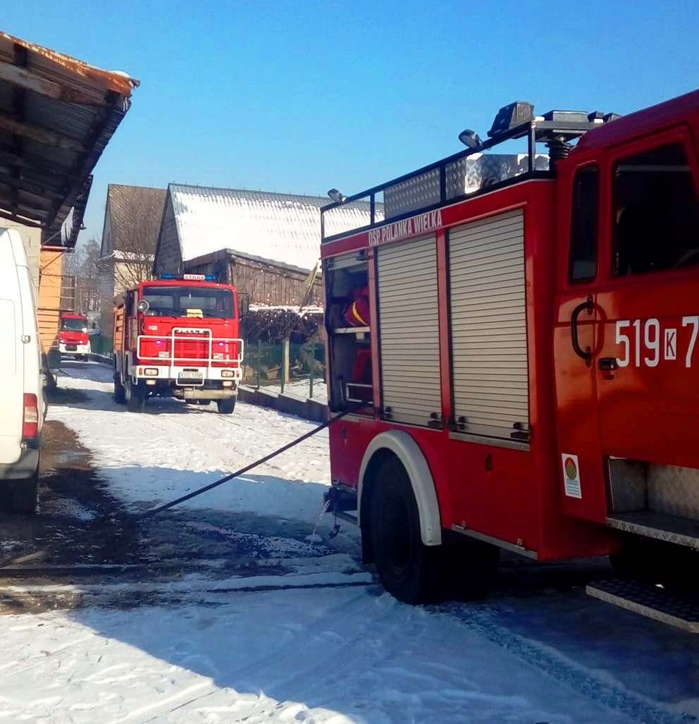 Pożar warsztatu w Polance Wielkiej. FOTO!