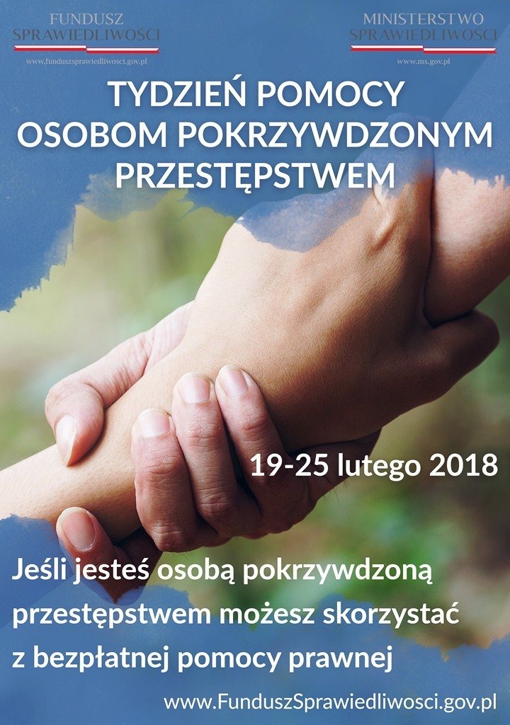 Trwa Tydzień Pomocy Osobom Pokrzywdzonym Przestępstwem.