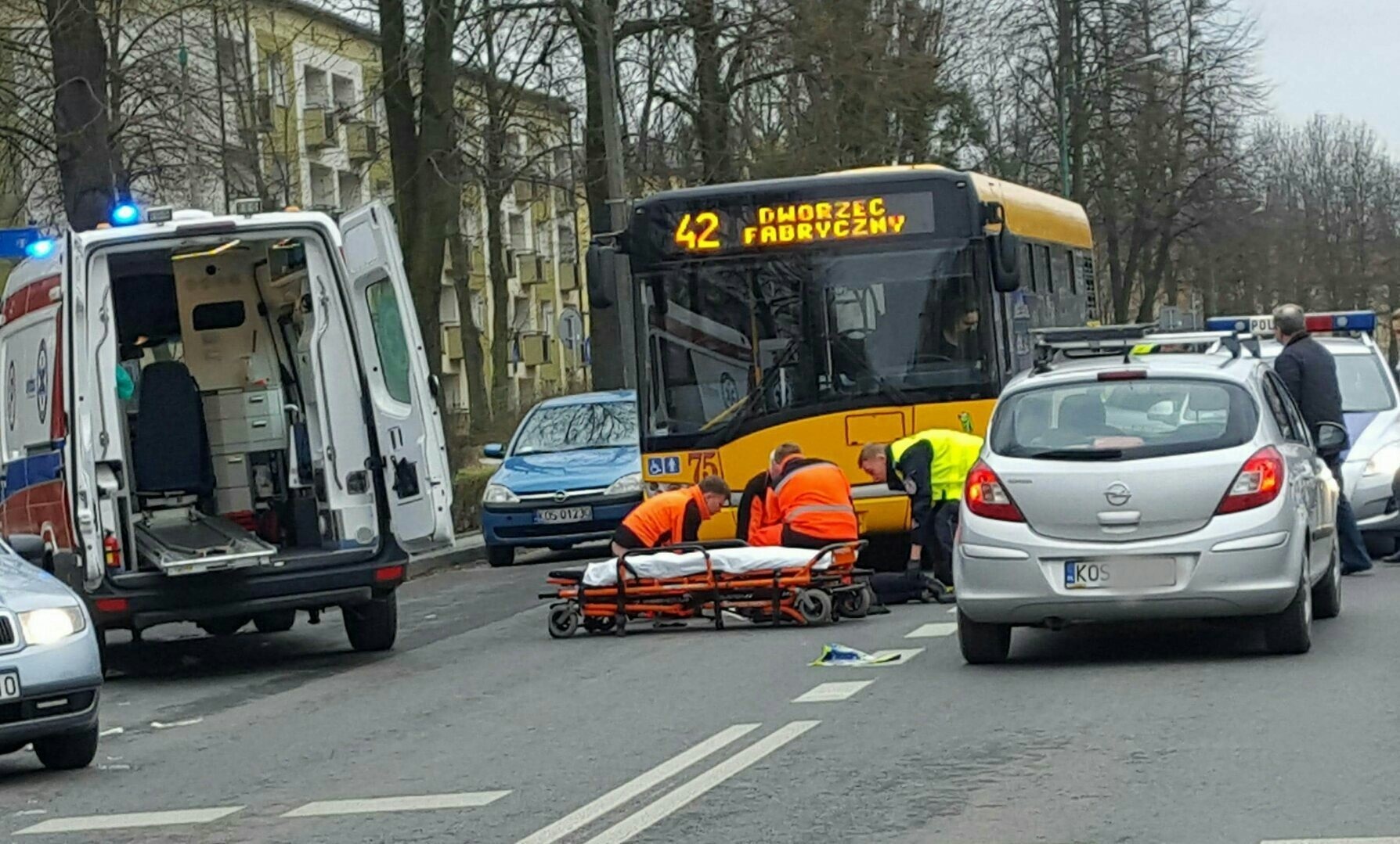 UWAGA ! Potrącenie pieszej w Oświęcimiu.