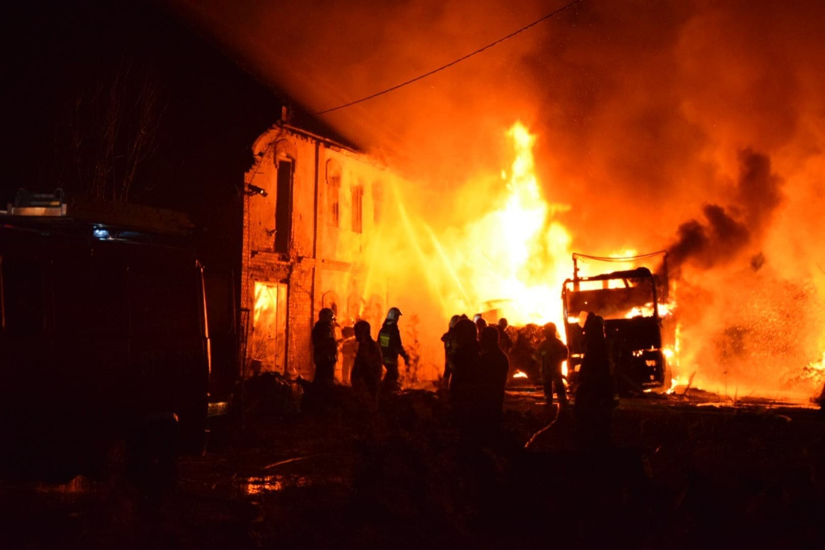 Pożar w Łękach. FILM!
