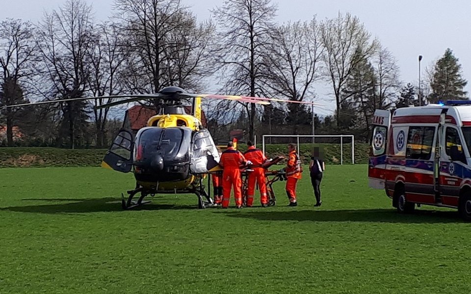 W Brzeszczach interweniował śmigłowiec LPR. ZDJĘCIA!