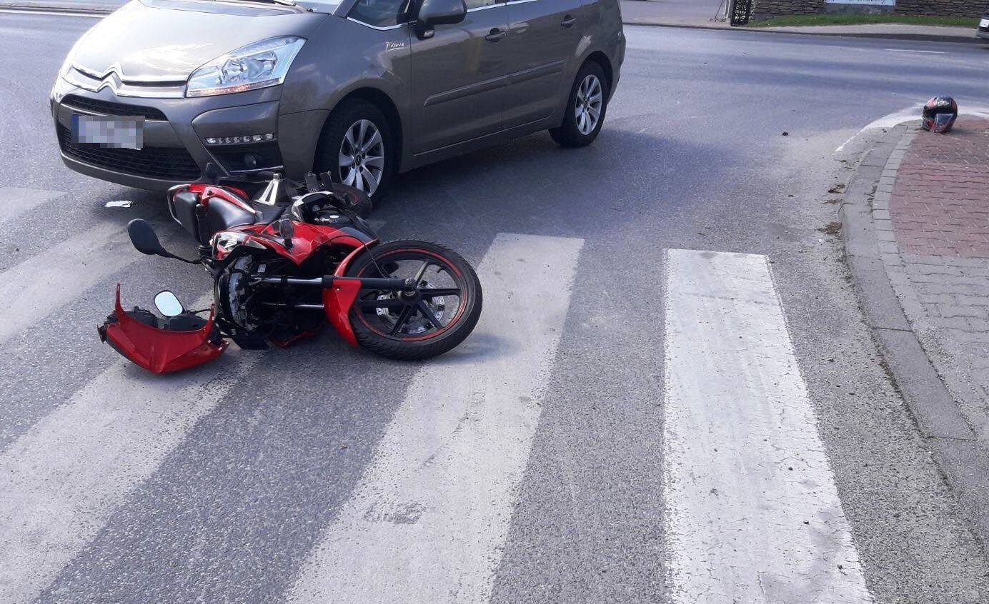 Motocyklista poszkodowany w Osieku. ZDJĘCIA!
