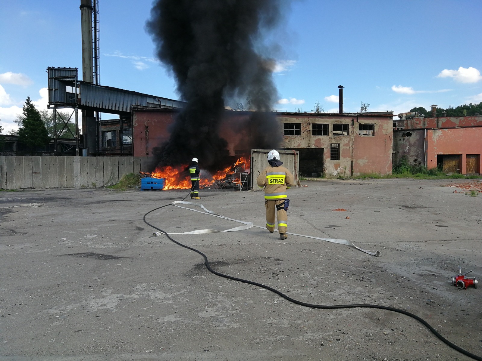 Pożar składowiska odpadów w Brzezince.ZDJECIA,FILM!