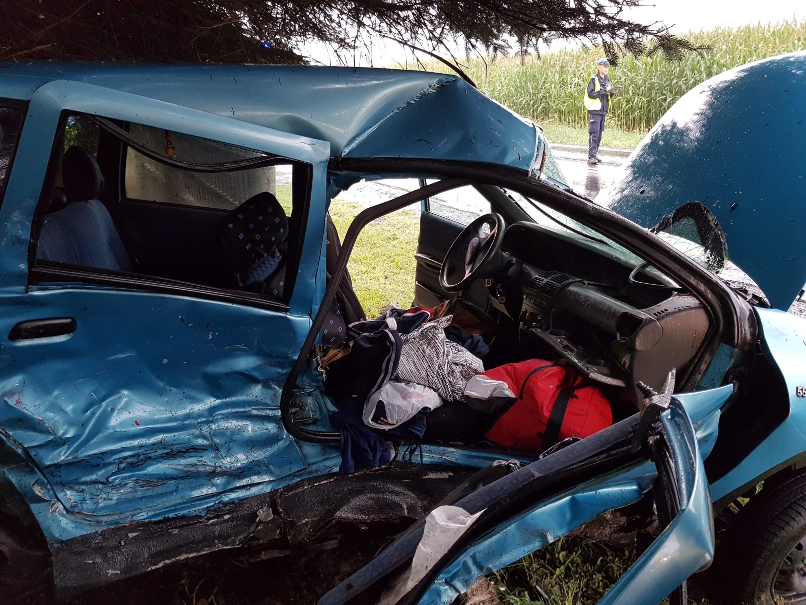 Wypadek na DK44 w Oświęcimiu. Trzy osoby poszkodowane. ZDJĘCIA!