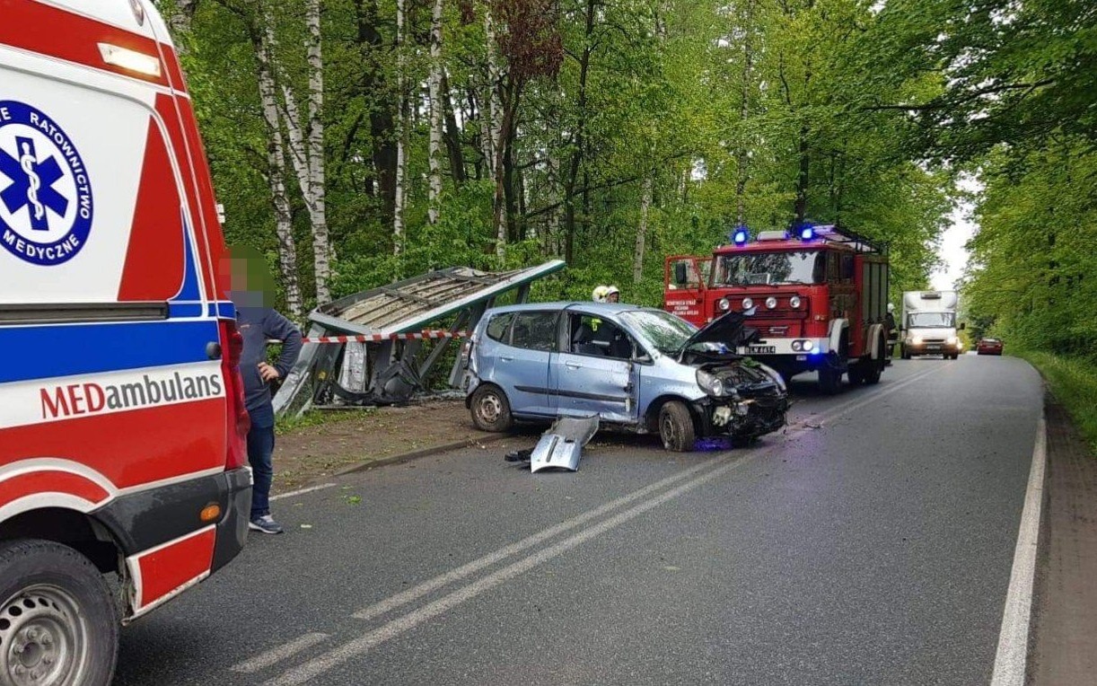 Zdarzenie drogowe w Polance Wielkiej – ZDJĘCIA!