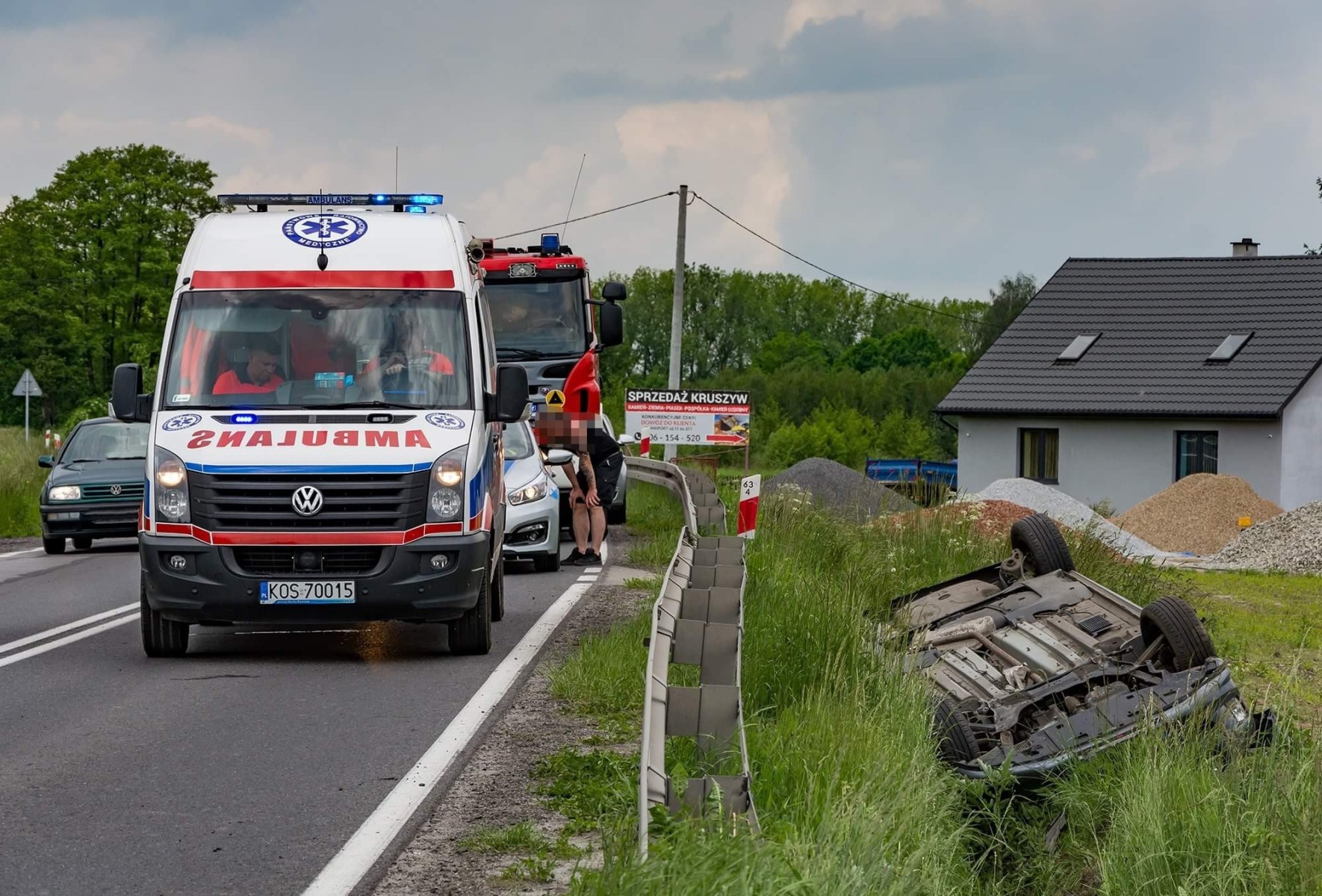 Dachowanie na DK44 we Włosienicy – ZDJĘCIA!