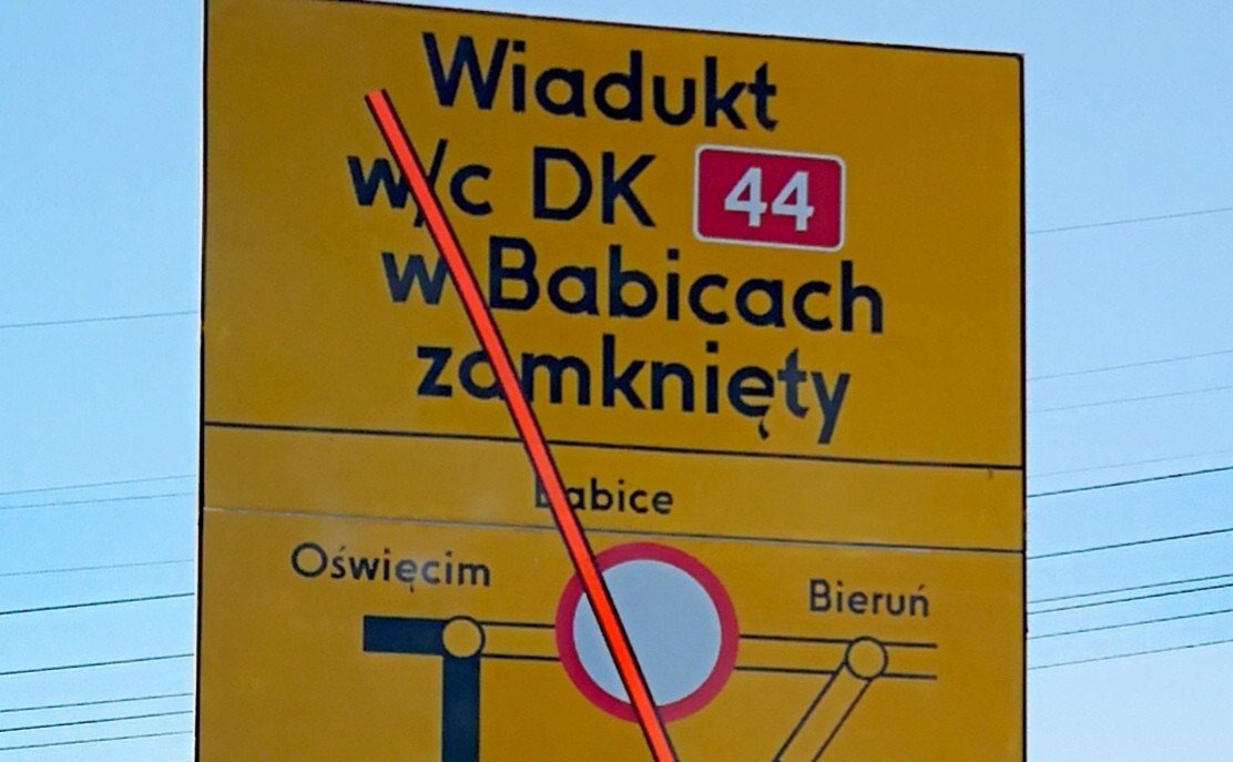 O godzinie 12 zostanie zamknięty wiadukt w Babicach. OBJAZDY !