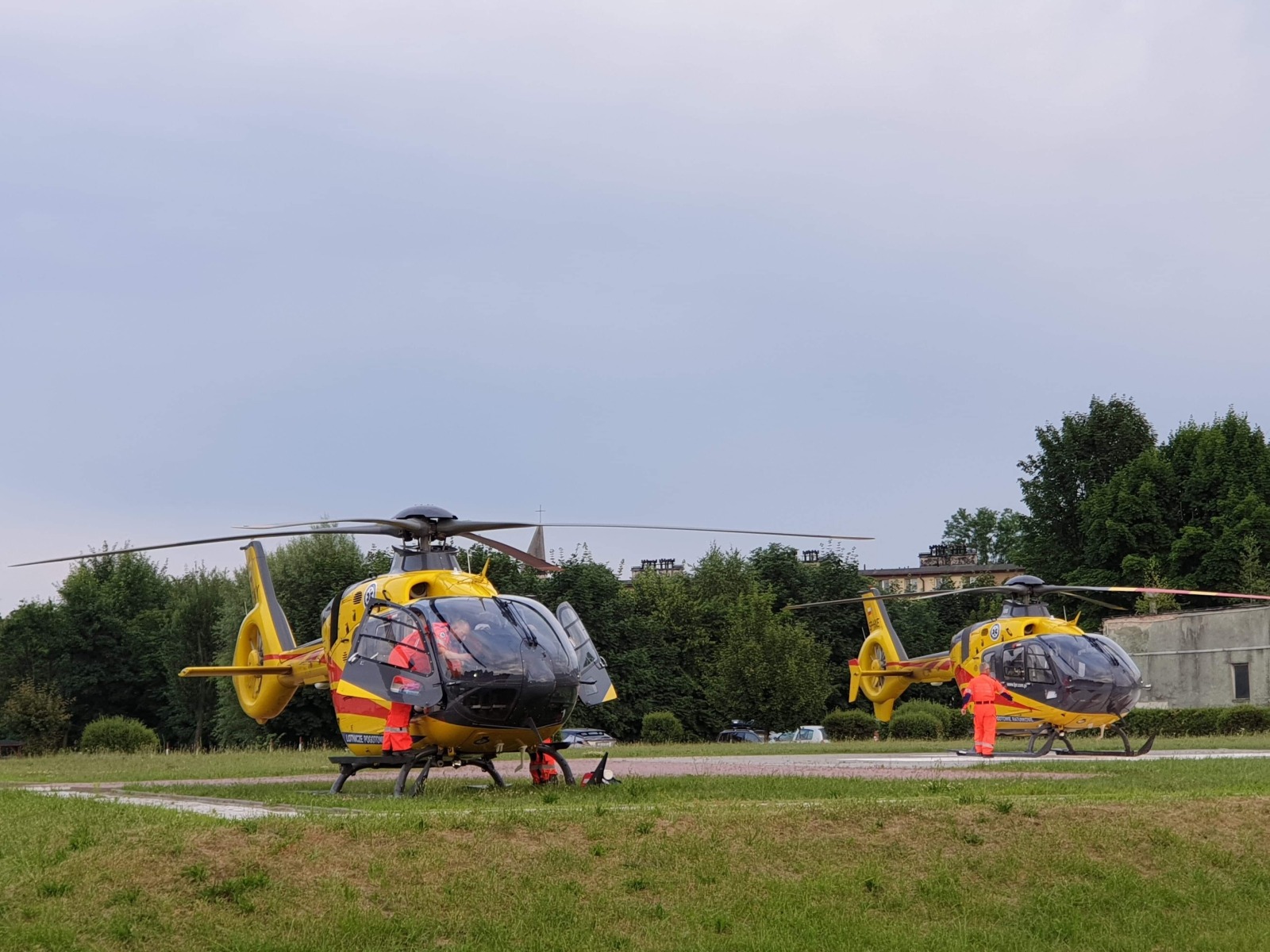 Niecodzienny widok na szpitalnym lądowisku w Oświęcimiu – ZDJĘCIA!