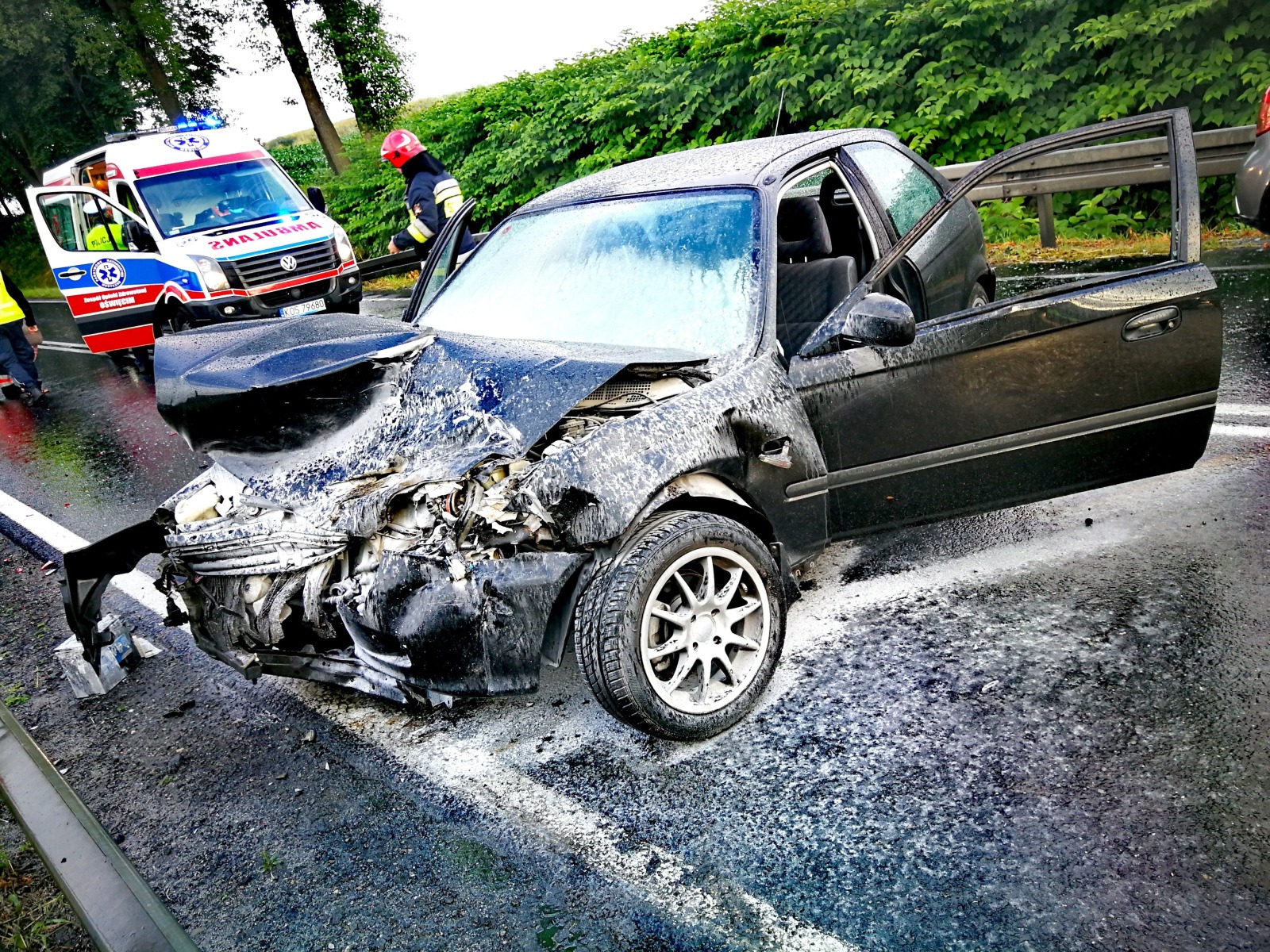 Kolejne niebezpieczne zdarzenie na DK44 – ZDJĘCIA!