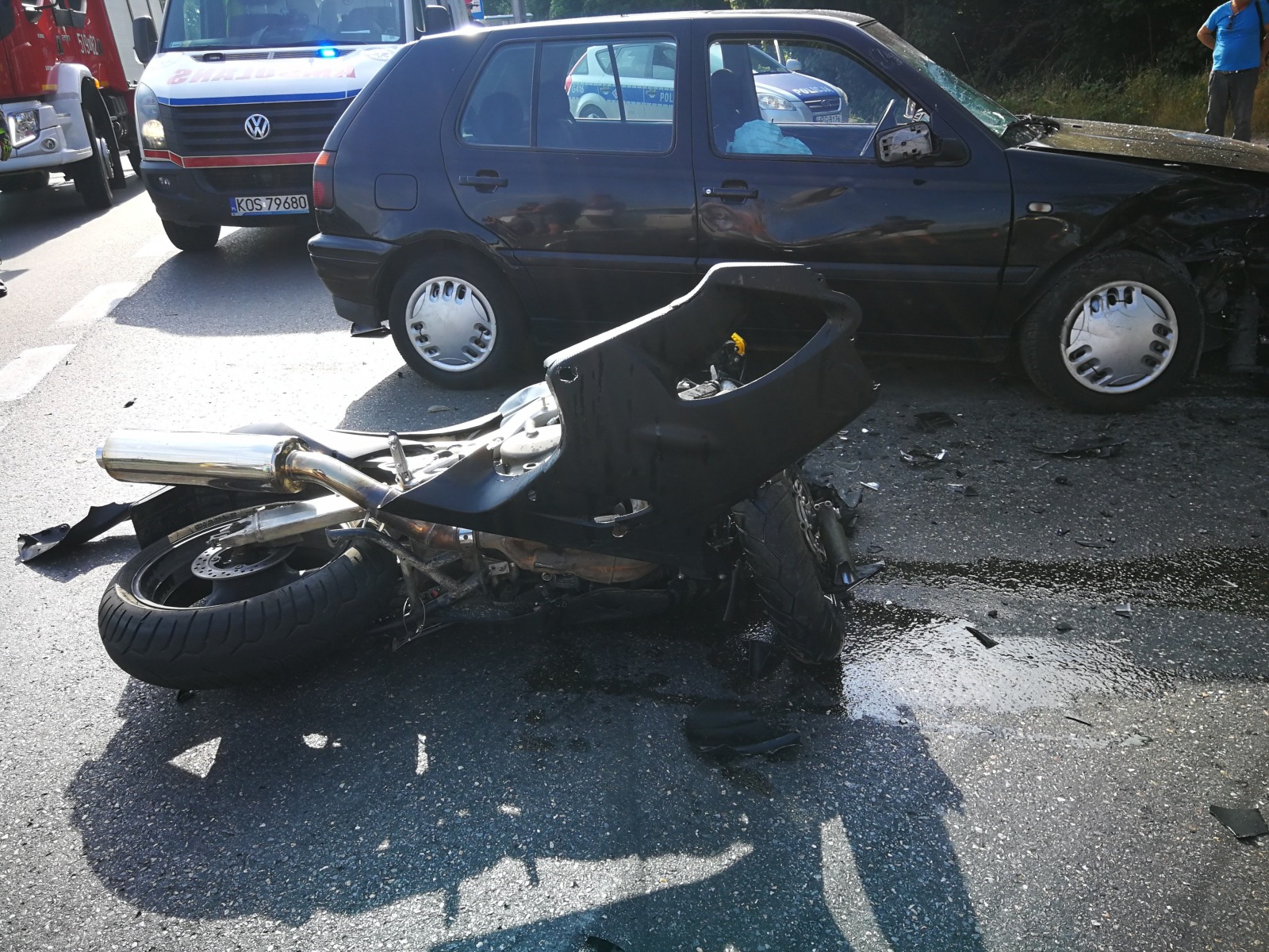 Wypadek na DK44, na miejsce leci Śmigłowiec LPR – ZDJĘCIA!