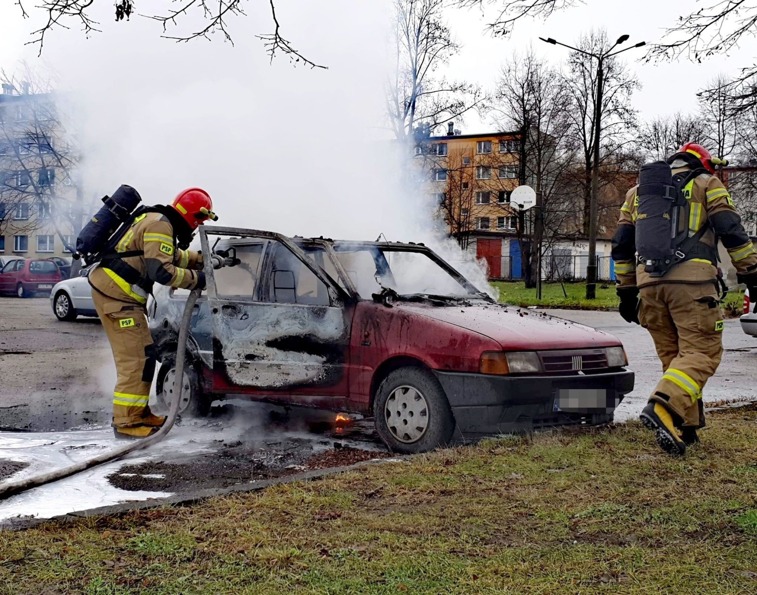 Kolejny pożar samochodu w Oświęcimiu – ZDJĘCIA!