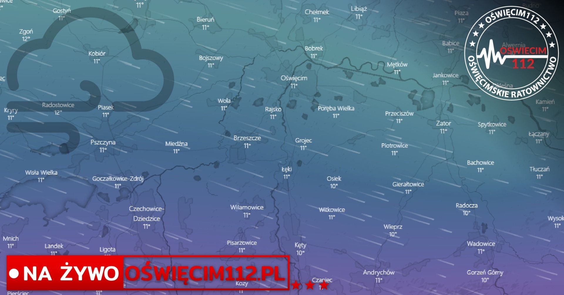 Silne podmuchy wiatru przechodzą przez nasz powiat. Relacja na żywo !