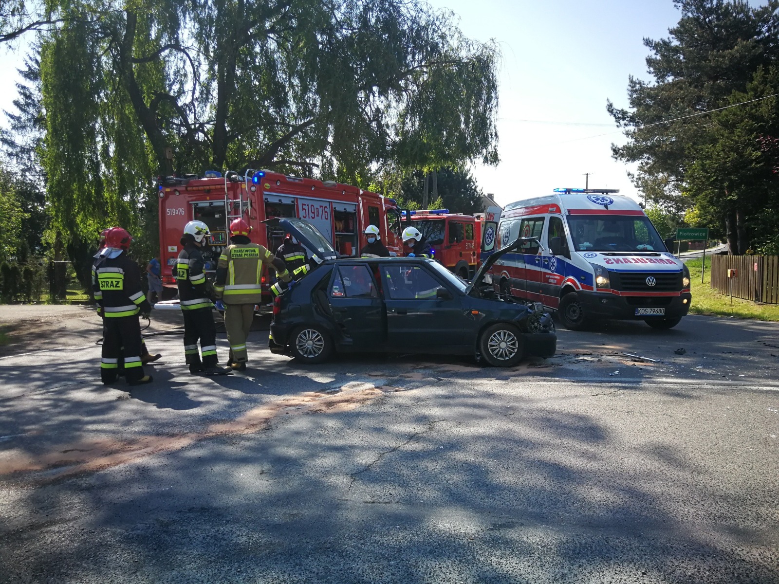 Wypadek na DW949 w Przeciszowie – ZDJĘCIA!