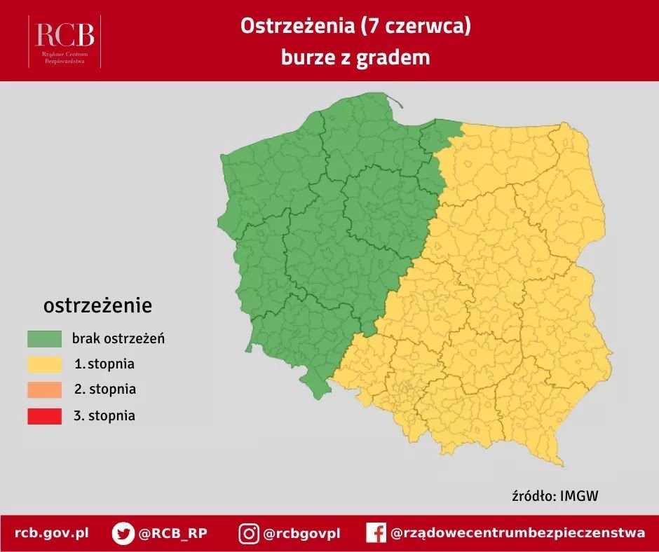 Ostrzeżenie meteorologiczne przed silnymi burzami