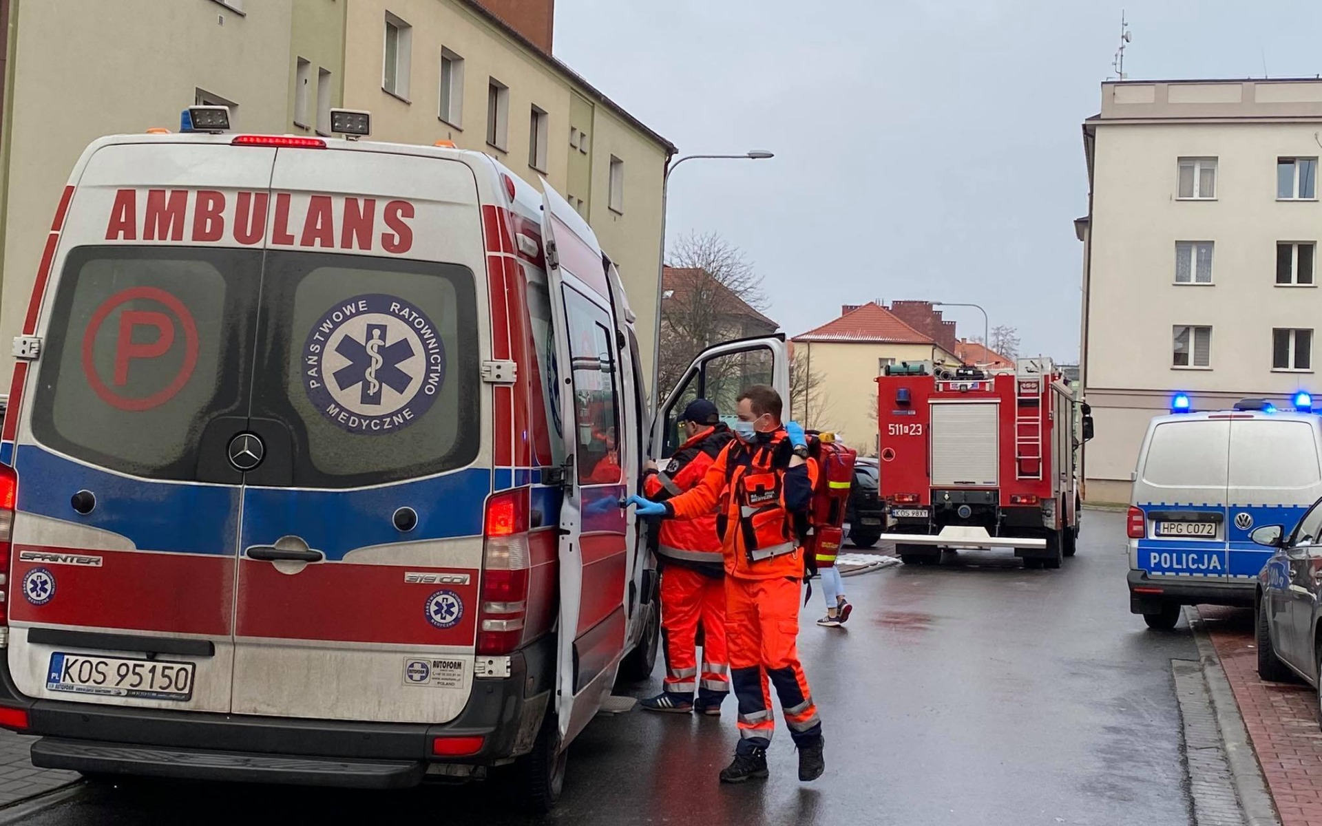 Interwencja służb przy ulicy Olszewskiego w Oświęcimiu – ZDJĘCIA!