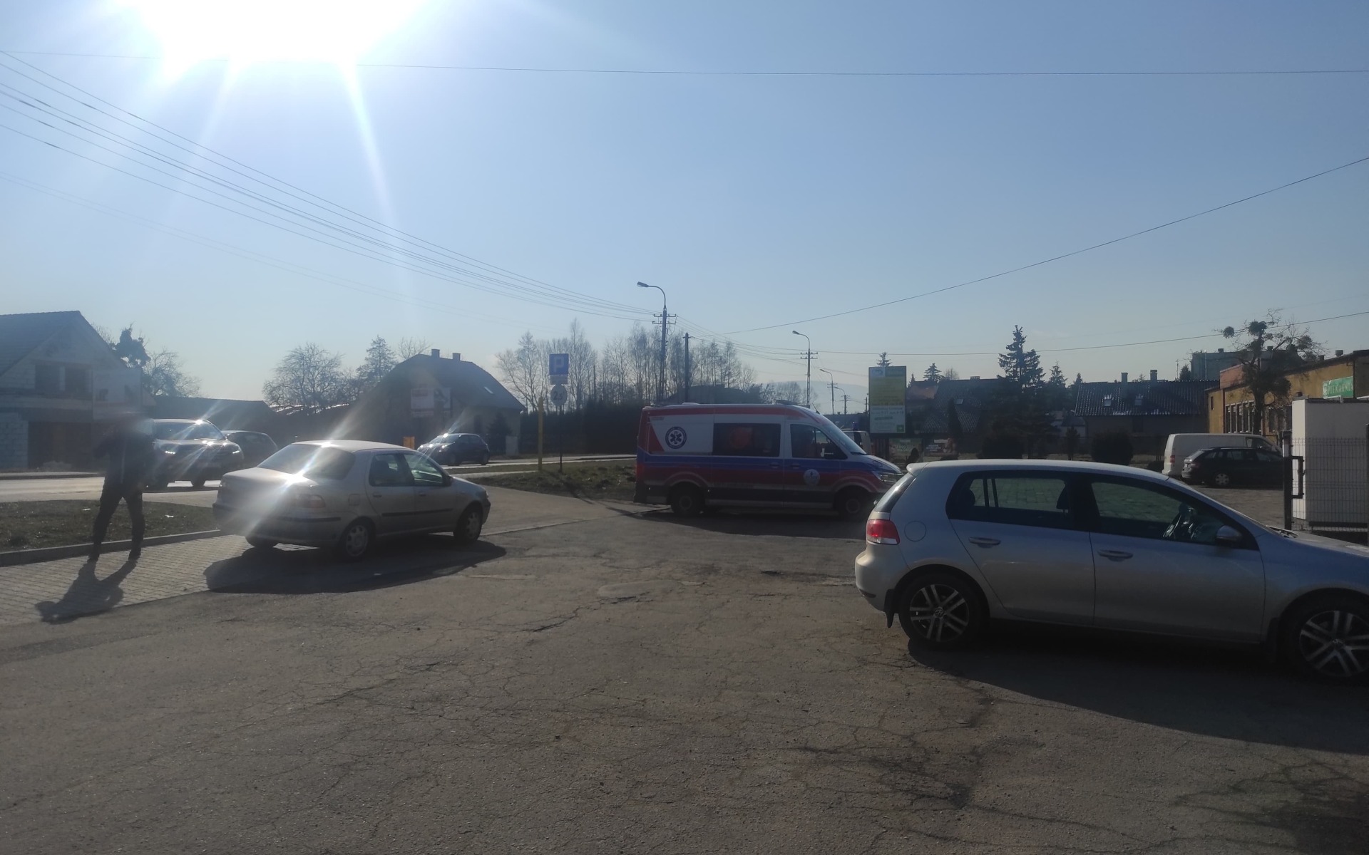 Wypadek drogowy z udziałem rowerzysty