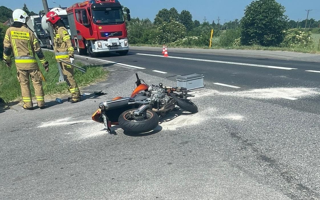 Wypadek na DK44 w Zatorze