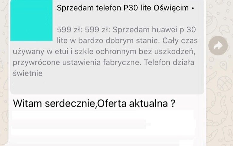 Chciała sprzedać telefon, a straciła 5 tysięcy. Policjanci apelują do internautów o czujność