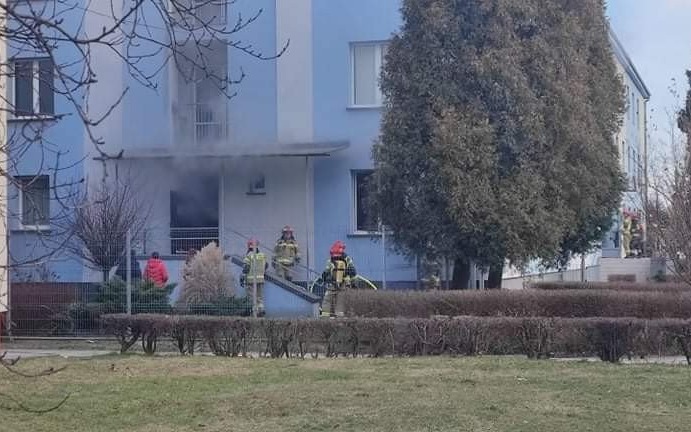 Pożar komisariatu Policji w Oświęcimiu