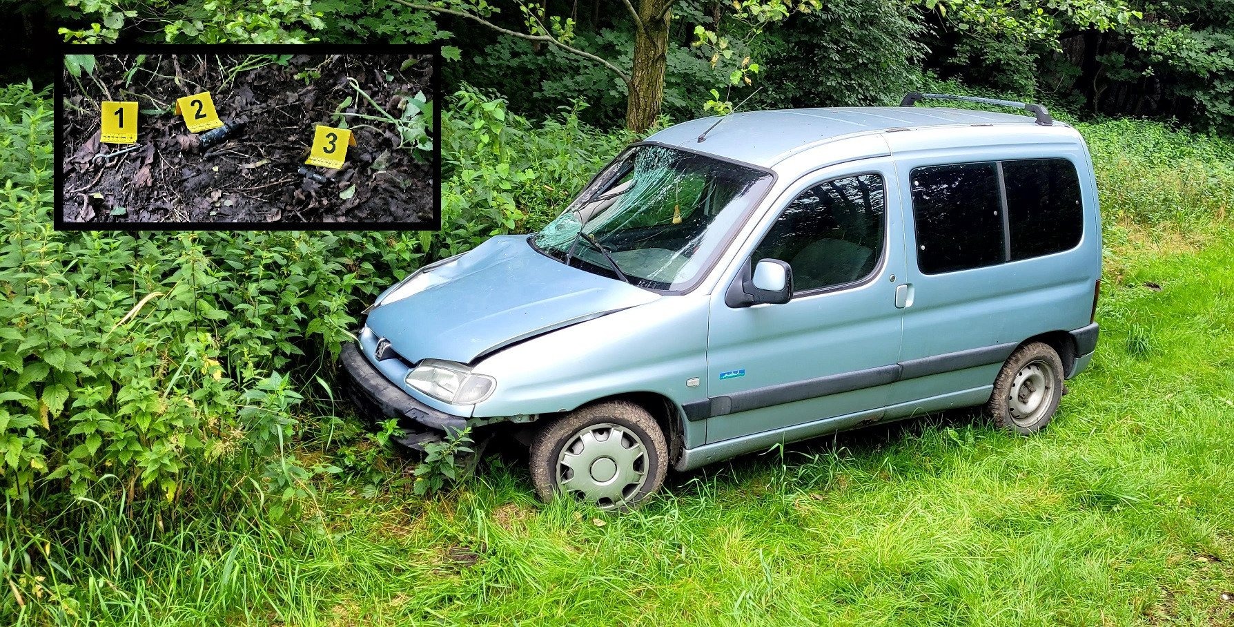 Policjanci zatrzymali kierującego, który śmiertelnie potrącił pieszą i uciekł. Mężczyzna porzucił samochód we Włosienicy i zbiegł – ZDJĘCIA!