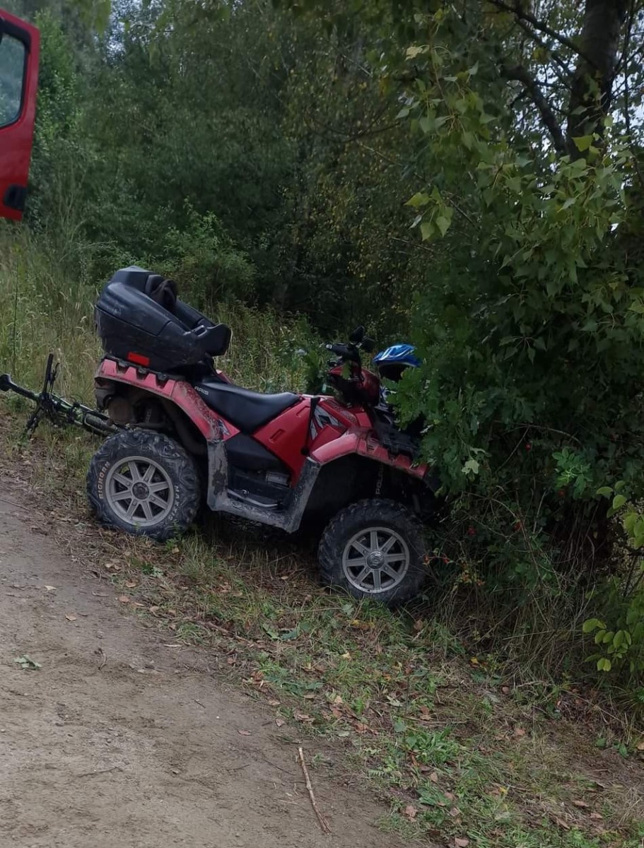 Wypadek quada. Kierowca był reanimowany