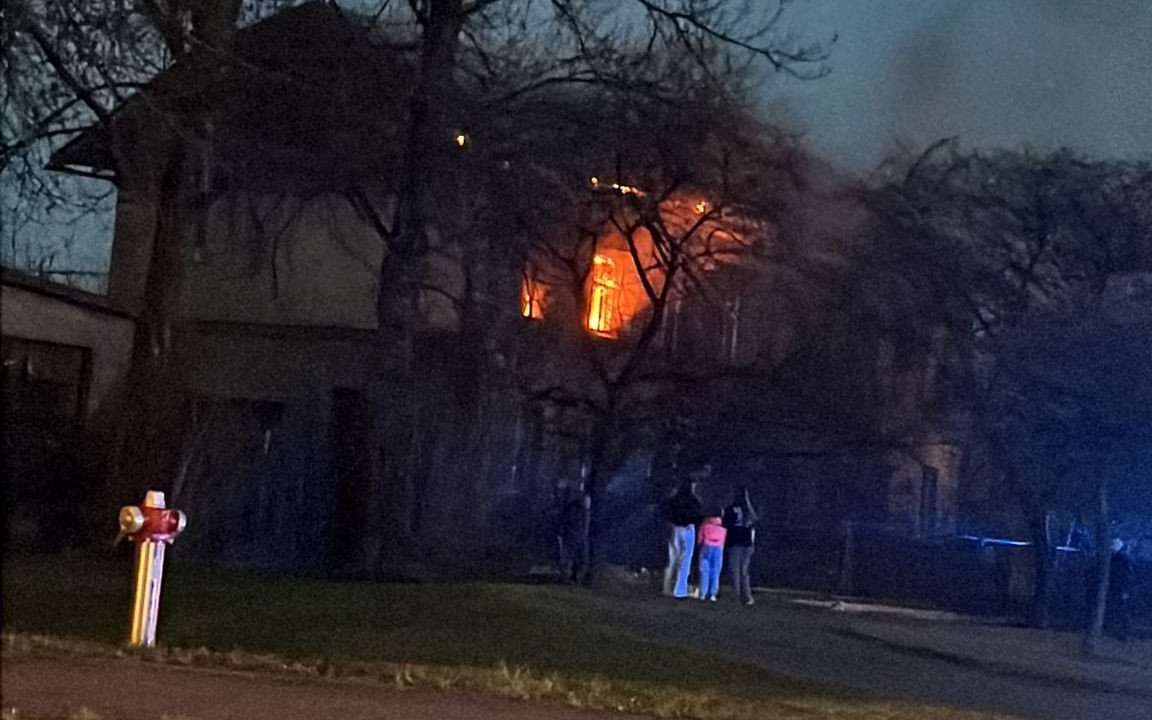 Pożar budynku w Oświęcimiu